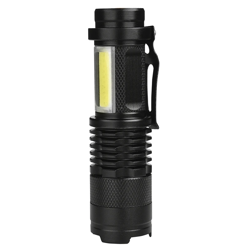 Z90 + SK68C Водонепроницаемый светодиодный мини-фонарик XPE COB Zoom алюминиевый 4 режима