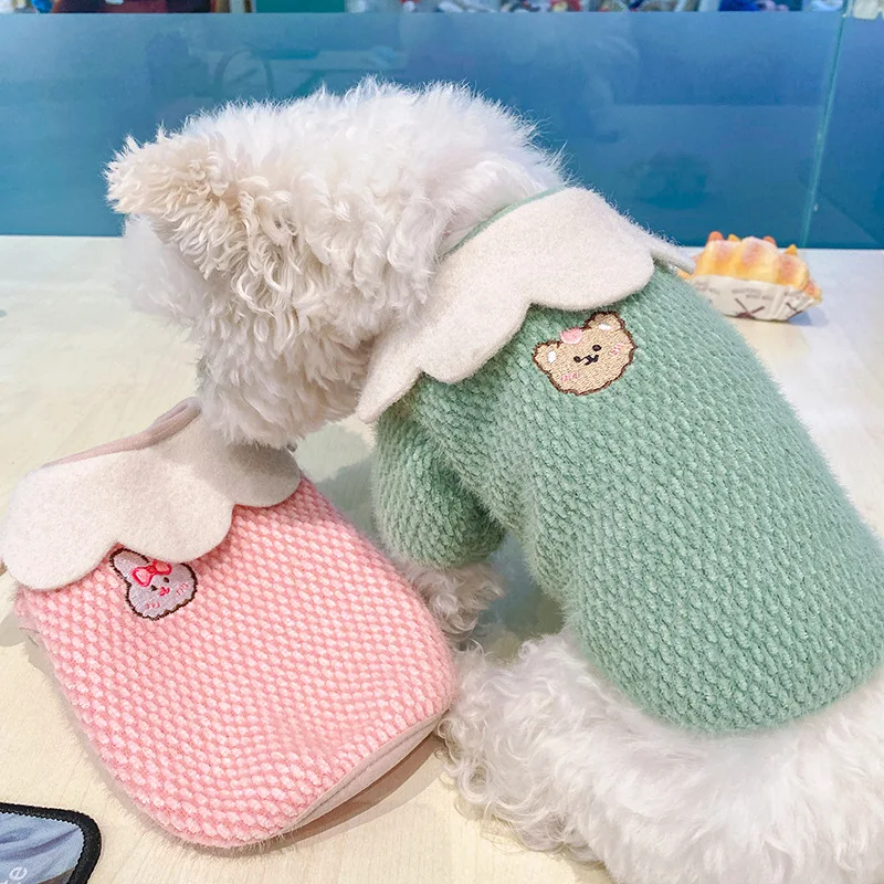 Новинка Свитера для собак одежда кошек зимняя теплая домашних животных XS L милое