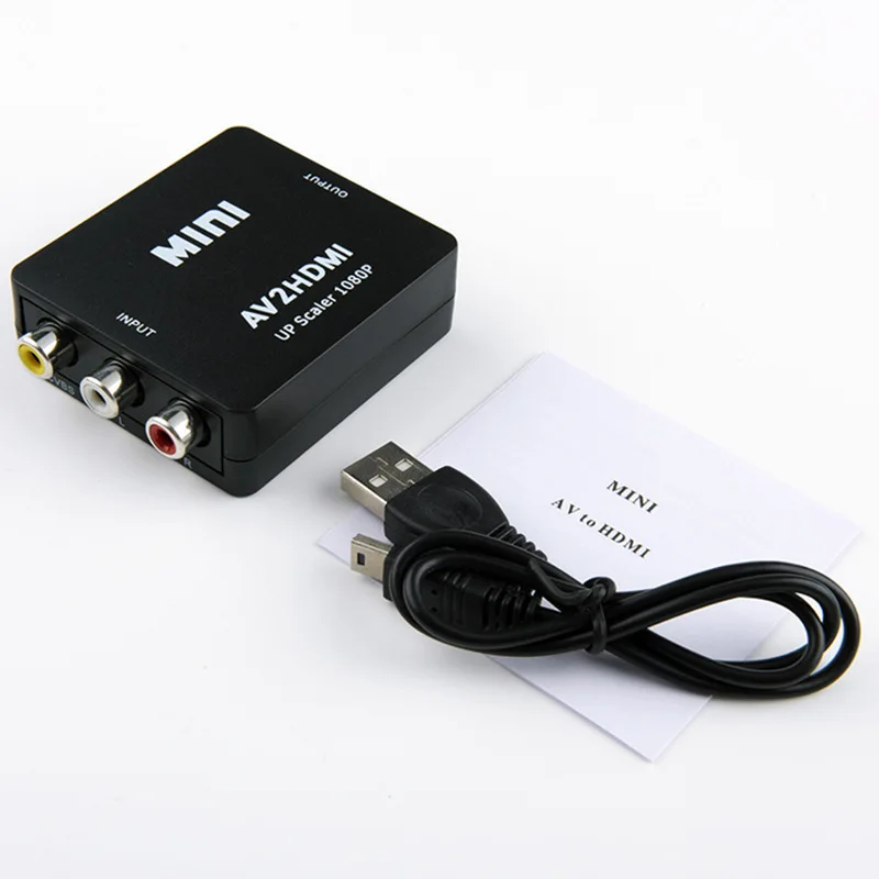 Композитный CVBS адаптер преобразователь 1080P Mini RCA в HD AV для консоли PS2/PS3/N64/ПК/HD TV/Xbox