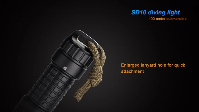 FENIX SD10 930 Люмен Cree XM-L2(T6) нейтральный белый светодиод фонарик для дайвинга питание от одного 18650 или двух батарей CR123A
