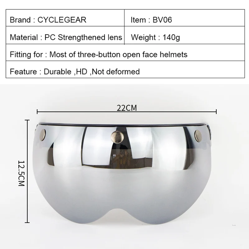 Ветрозащитный мотоциклетный шлем объектив винтажный козырек Защита лица