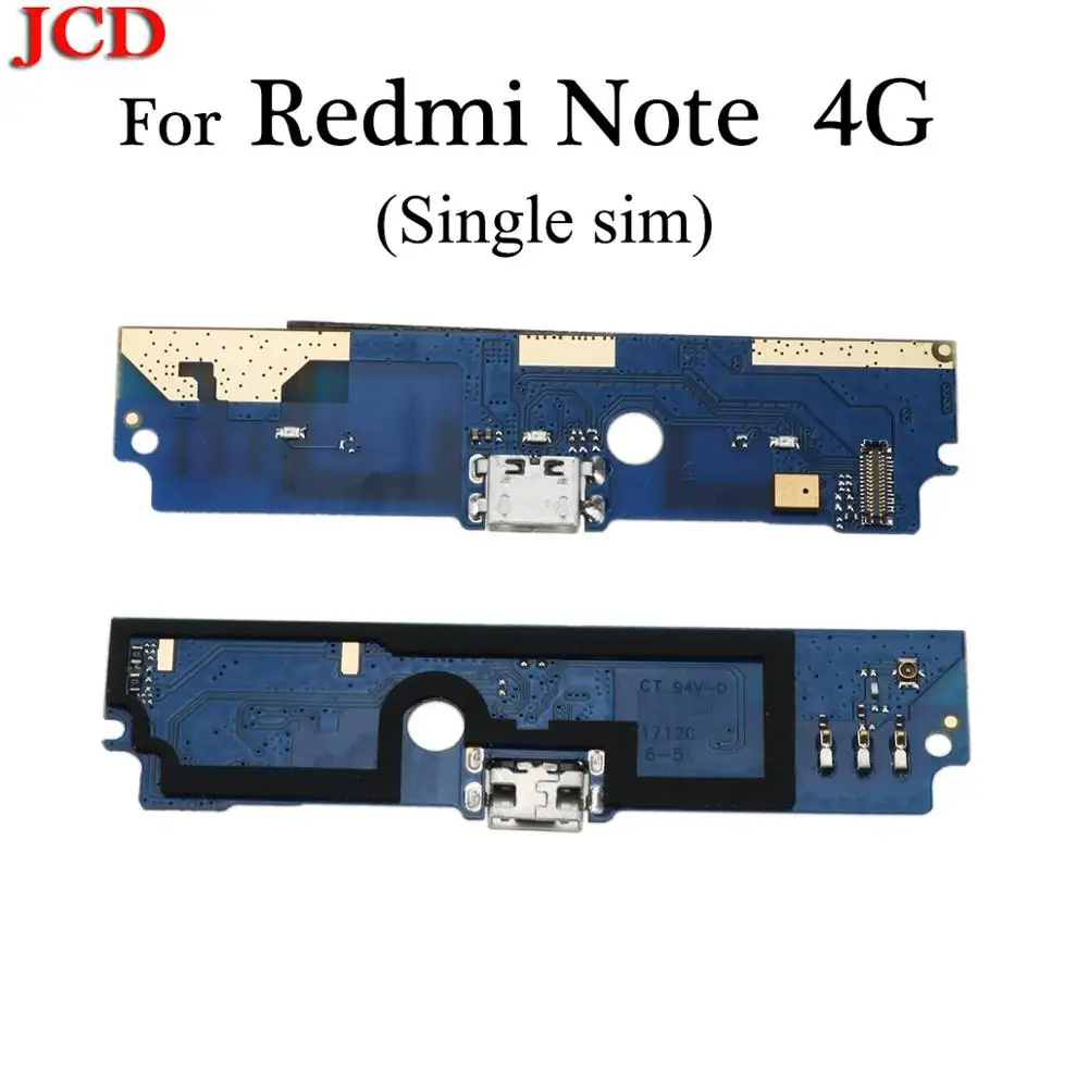 Note 4G Single sim JCD для Redmi 4A 4X зарядное устройство черз порт USB разъем порт док-станция гибкий кабель для Xiaomi для Redmi 1 2 3 3s 4 Note 4G Note 3/3 Pro - Цвет: Note 4G Single sim