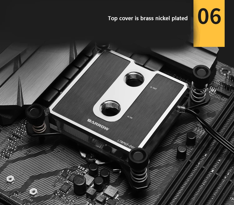 Курган Процессор воды блок использовать для Intel LGA1150 1151 1155 1156 гнездо/POM/латунь металлический Топ/A-RGB светильник Совместимость 5V GND 3PIN