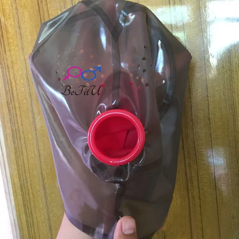 Латексные костюмы маски капюшоны Вт черная молния рот материал оболочка