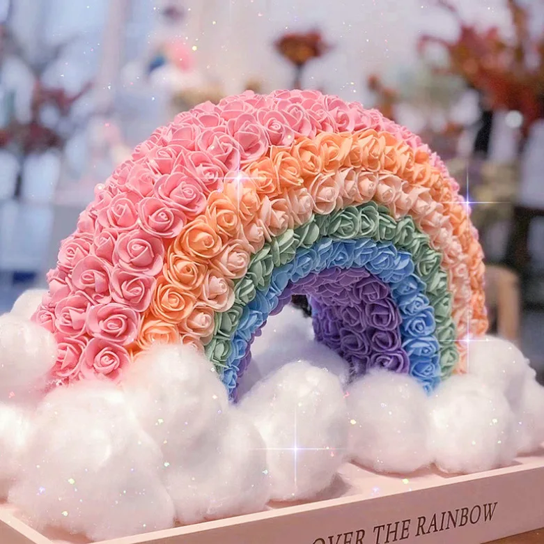 

Rose Rainbow Bouquet Gift Box For Girlfriends Valentine's Day Romantic Birthday Gifts