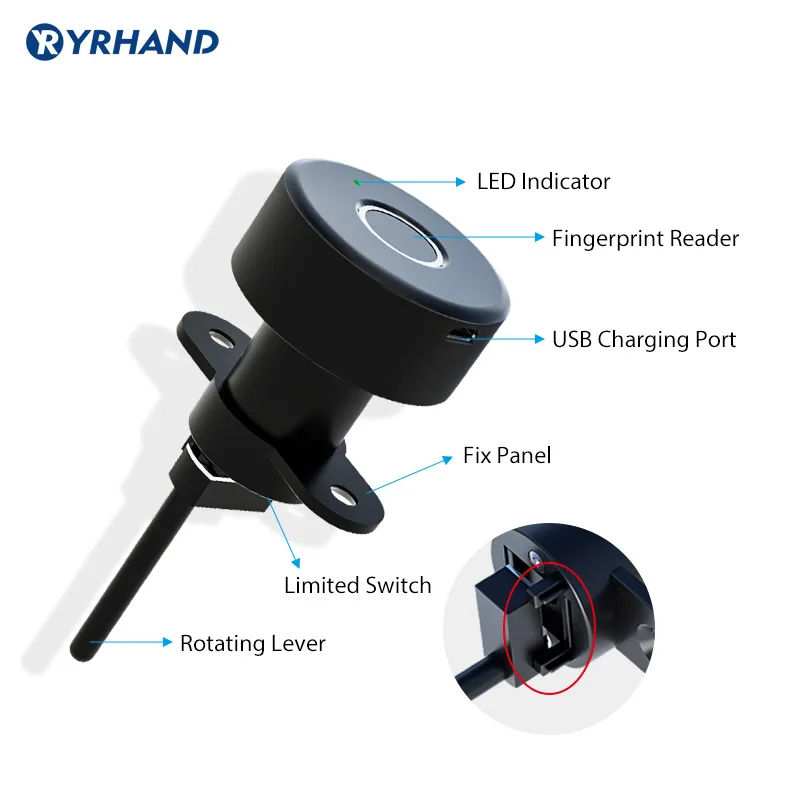 Умный дверной замок с отпечатком пальца биометрический для дома офиса ящиков