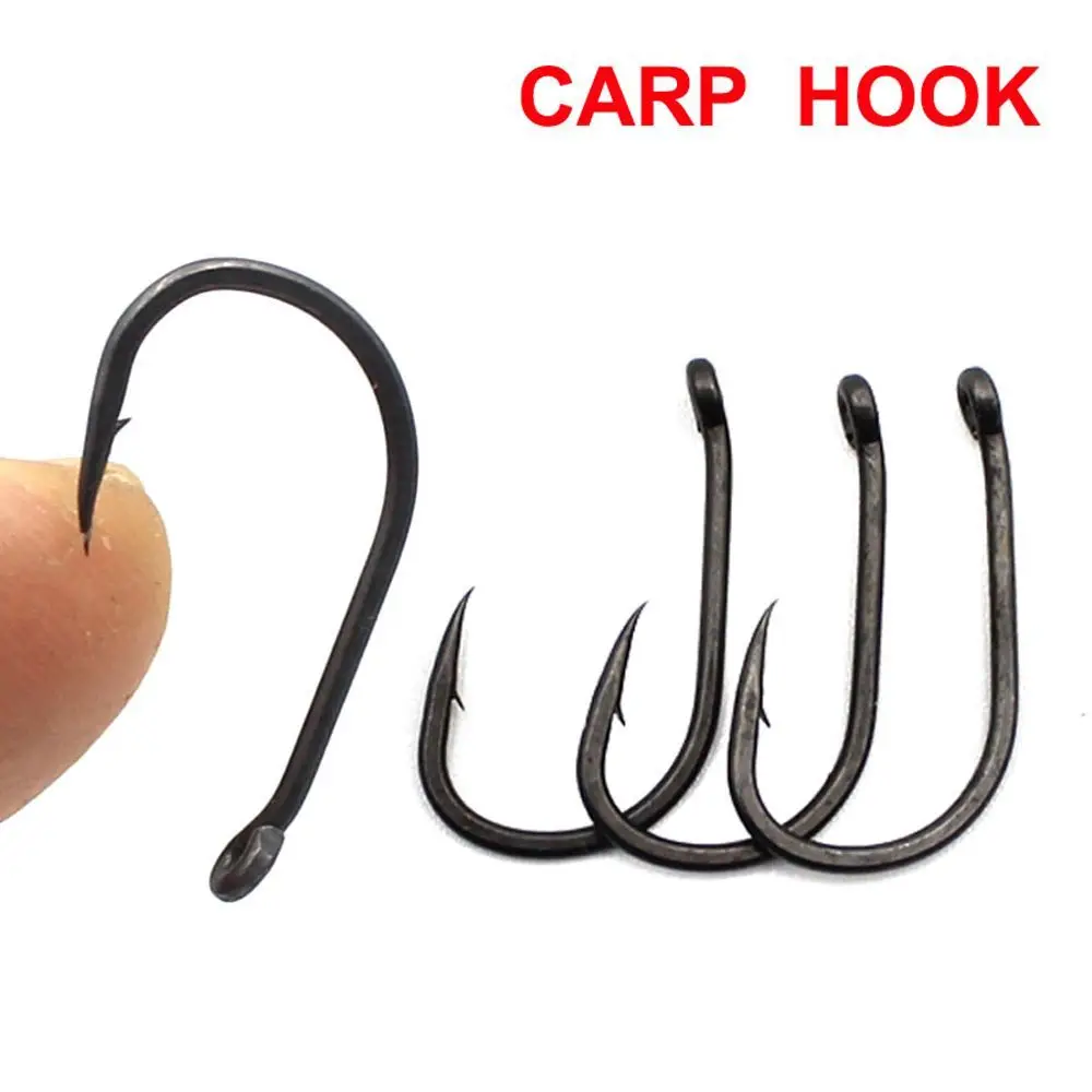 

15pcs PTFE Coated High Carbon Stainless Steel Barbed Fish Hook With Eye Carp Fishing Accessories