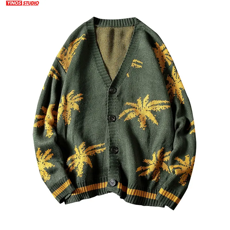 Дропшиппинг 2019 японский лист вышивка свитеры пальто Уличная Повседневная