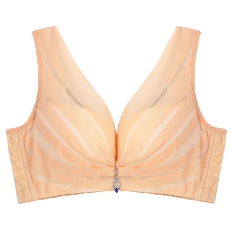 

2019 New Wireless Thin Lace Full Cup Bra Adjustable Push Up Hot Sale Underwear Women's B C D Cup Large Size Bras Breast Cover
