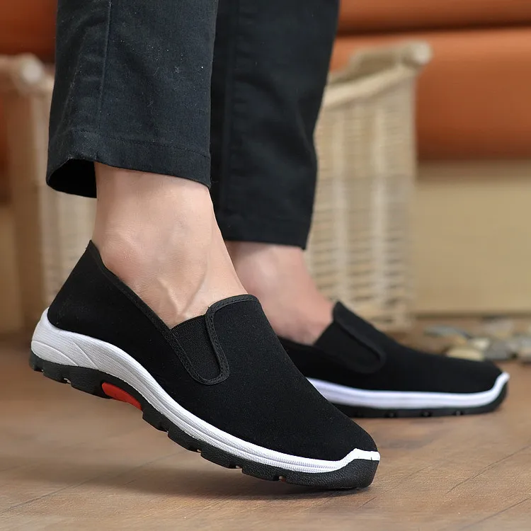 

Vintage Cloth Men Shoes Canvas Soft Bottom Comfortable Driving Casual Shoes