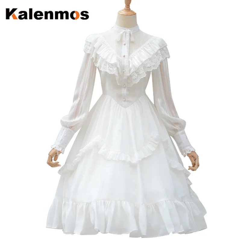 

Lolita Dress for Women Japanese Style Kimono Fashion Floral Print Top Skirts Outfits Hanfu Dress Goth Korean Cosplay Costumes
