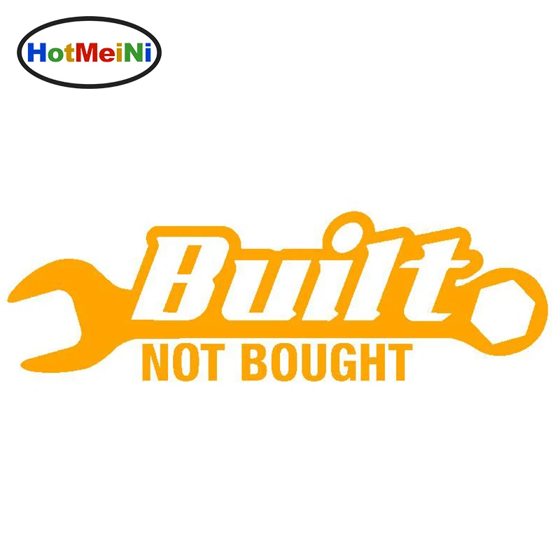 HotMeiNi 20,4x6,4 cm built Not bought V2 Автомобильная наклейка JDM Racing Drift Hoonigan Stance illest Turbo черный/серебристый - Название цвета: Оранжевый