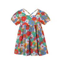 girls floral dresses 2021 new fashion sweet kids flowers costumes children sleeveless vestidos toddler baby clothing