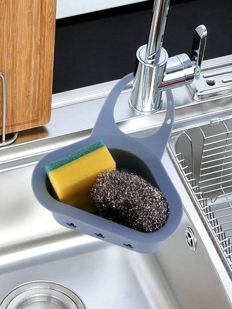 

High quality creative adjustable sink storage bag hanging faucet drain shelf kitchen sundries hanging basket tool