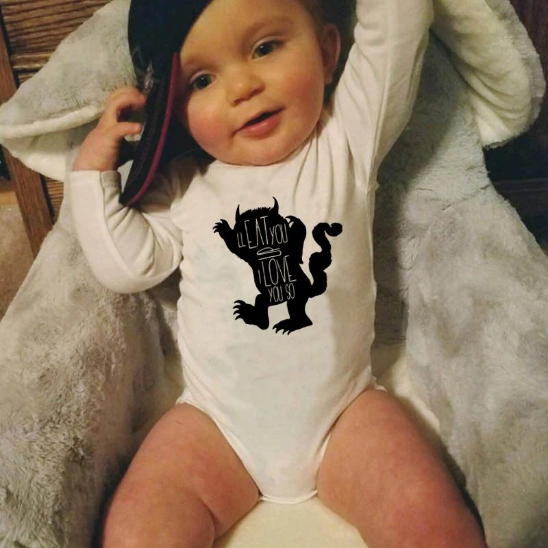 Детский комбинезон с длинным рукавом принтом демона|Ромперы| |