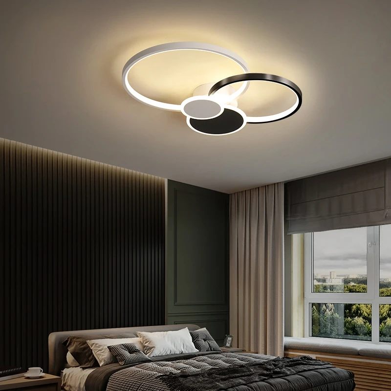 Lámpara de arañas LED moderna para el hogar, luminaria de Lustre para dormitorio, comedor, sala de estar y sala de estar, envío directo