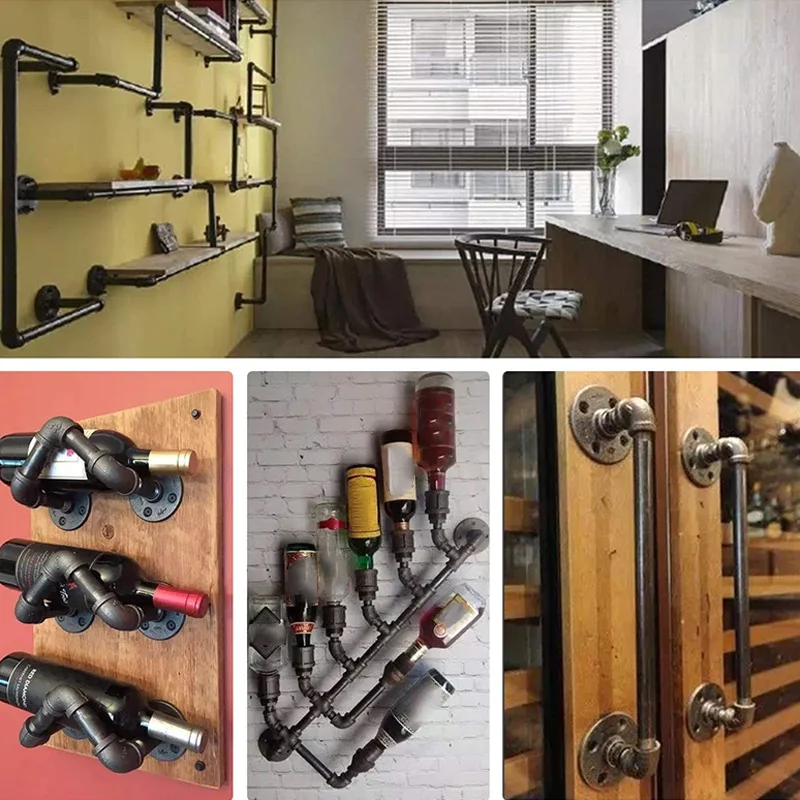 

1 inch Floor Flange, Malleable Pipe Fittings Flanges with Threaded Hole for DIY Project Furniture Shelving Decoration