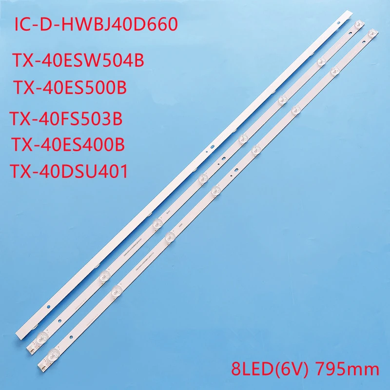 3pcs LED Strip For 40 inch TV IC-D-HWBJ40D660 SCREEN V400HJ9