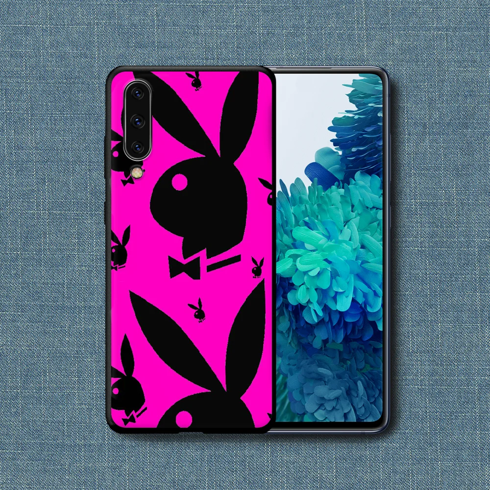 

Playboy Brand Rabbit Head Phone Case For Samsung Galaxy A 3 5 7 8 10 20 20E 21S 30 30S 40 50 51 70 71 black Hoesjes Tpu Cover