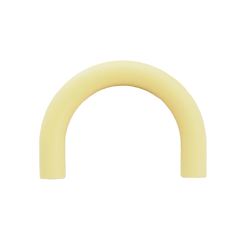Cream Yellow Chenkai 5 шт., силиконовые u-образные прорезыватели, бусины, сделай сам, Детская соска для душа, пустышка для кормления, жевательные ювелирные изделия для мам, подвеска, сенсорная игрушка, подарок - Цвет: Cream Yellow