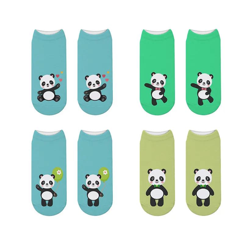 

2020 Новый 3D с принтом «панда» с рисунками зверей из гигантской пандой забавные хлопковые короткие носки с удовольствием в Корейском стиле ...