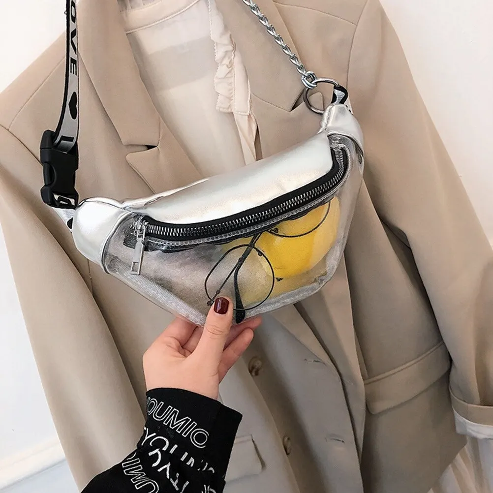 1 шт. легкая маленькая практичная модная прозрачная поясная сумка для хранения