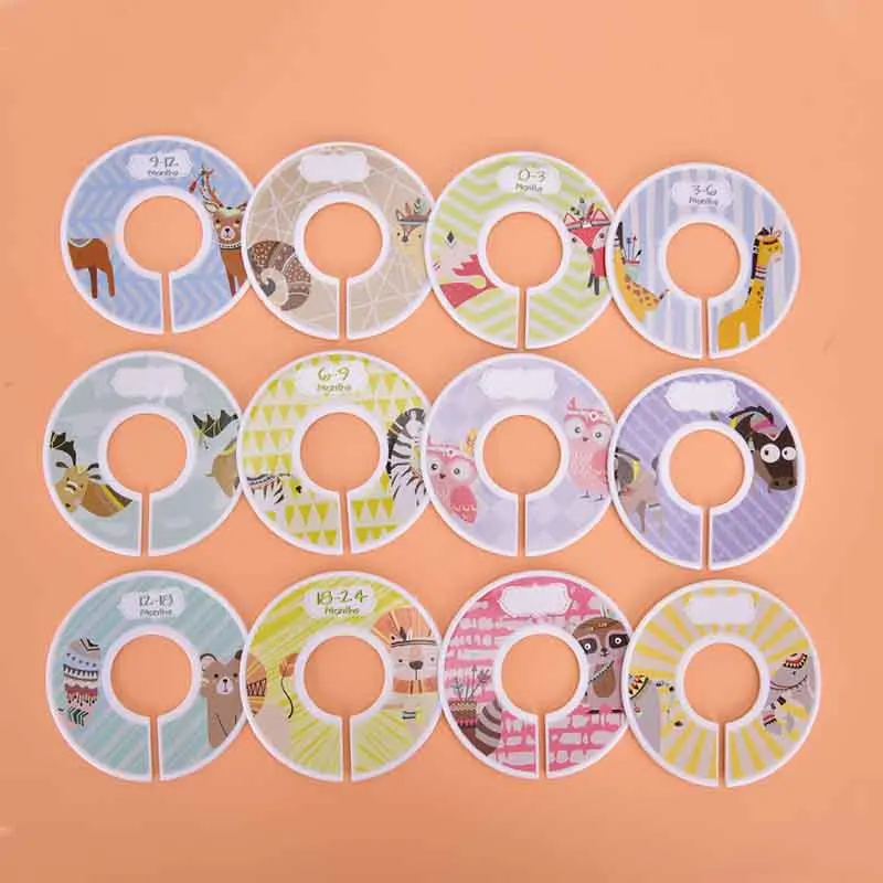 

12 Pieces Of Size Split Brand Clothes Size Divider Round High Quality Plastic Hanger Round Hanger Closet