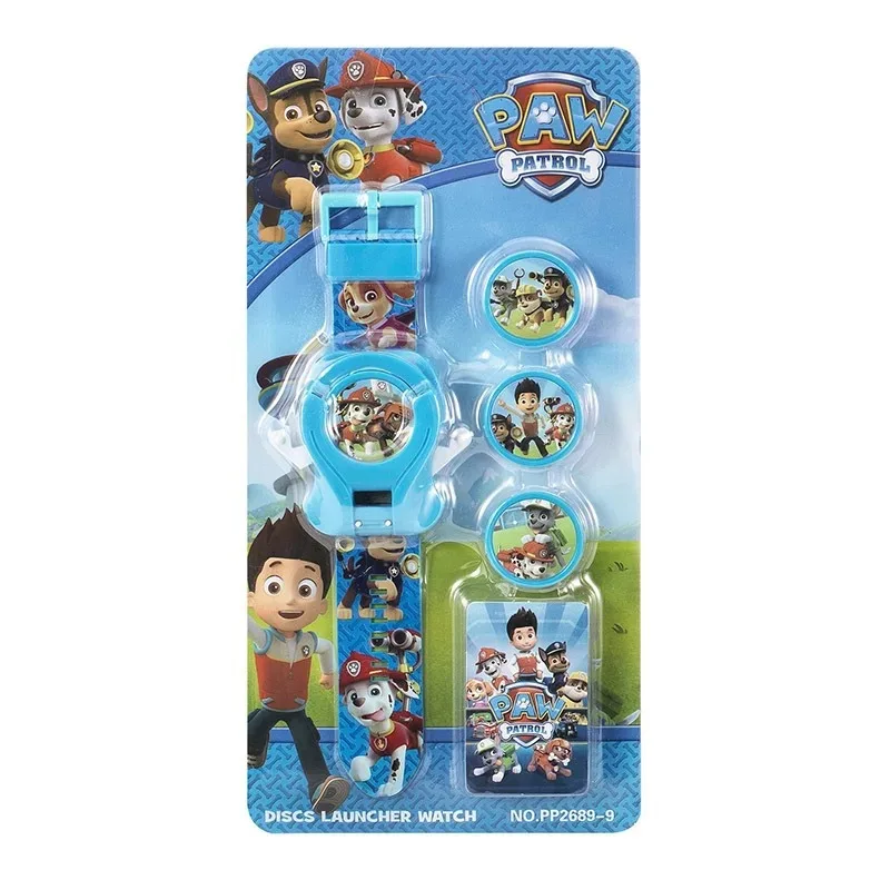 1pc-No 3D projection Щенячий патруль 3D проекция мультфильм детские часы Аниме Фигура развивающие маленькие дети мальчики девочки часы игрушки для детей 2D33 - Цвет: 1pc-No 3D projection