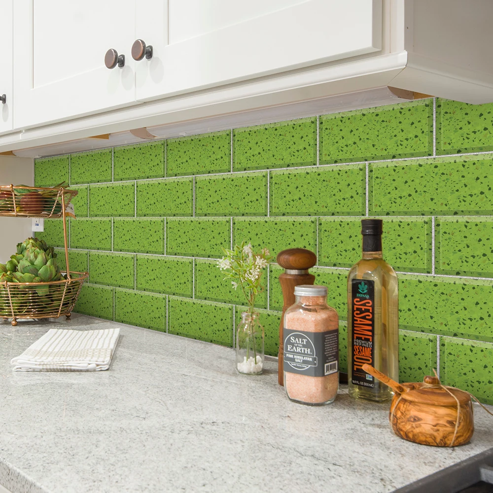 

Kitchen oil-proof wall decoration stickers bathroom waterproof simulation crystal tile stickers wear-resistant floor stickers