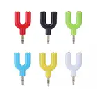 Y-образный 3,5 мм переходник для наушников с 1 штекера на 2 гнезда, двойной разъем, сплиттер для стереонаушников для ПК, MP3-плеера, поделиться музыкой