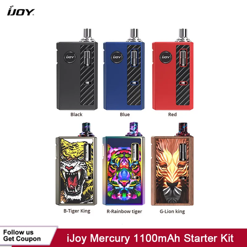 Электронная сигарета iJoy Mercury 1100mAh стартовый комплект 12 Вт Выход 2 мл емкость с