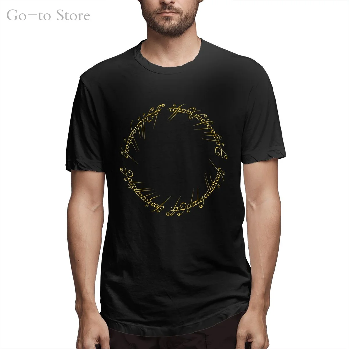 

The One Ring Inscription Cool And Funny Short Sleeved Casual Fashion Cotton T-shirt Tee Shirts