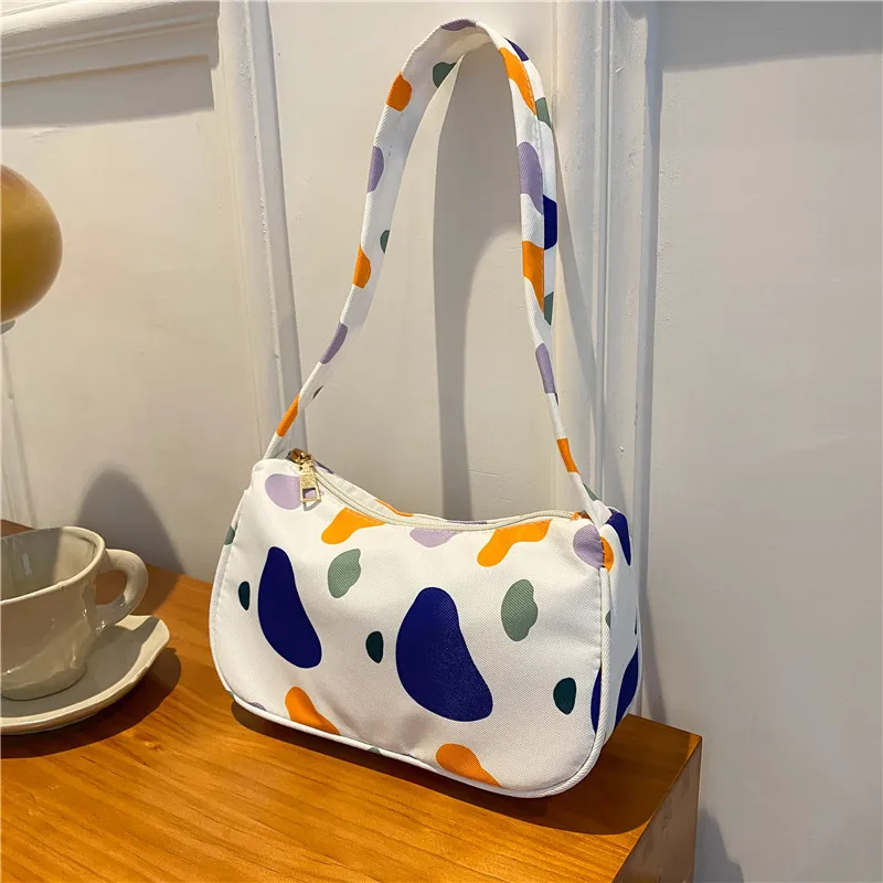 

Ladies Cute Retro Cow Pattern Shoulder Armpit Handbag Dating Party Cosmetics Comfortable Portable Mobile Phone Coin Purse