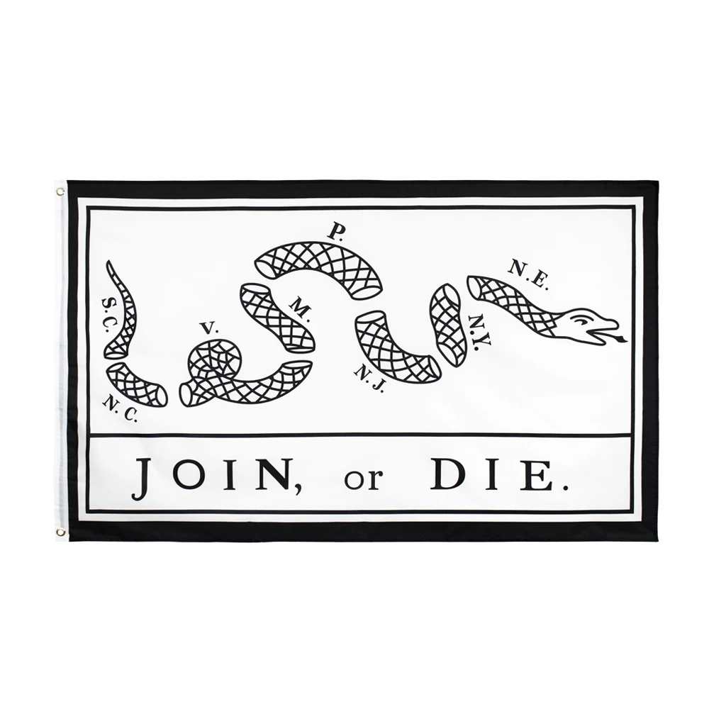 

Флаг «Freedom And Liberty Join Or Die», 90*150 см, 3x5