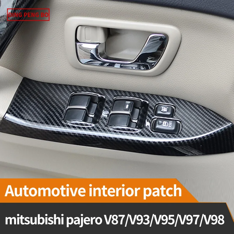 

Glass Lift Panel Lnner Door Handle Air Outlet Decorative Frame Reading Lampshade Gear Shift Cover Strip For Mitsubishi Pajero