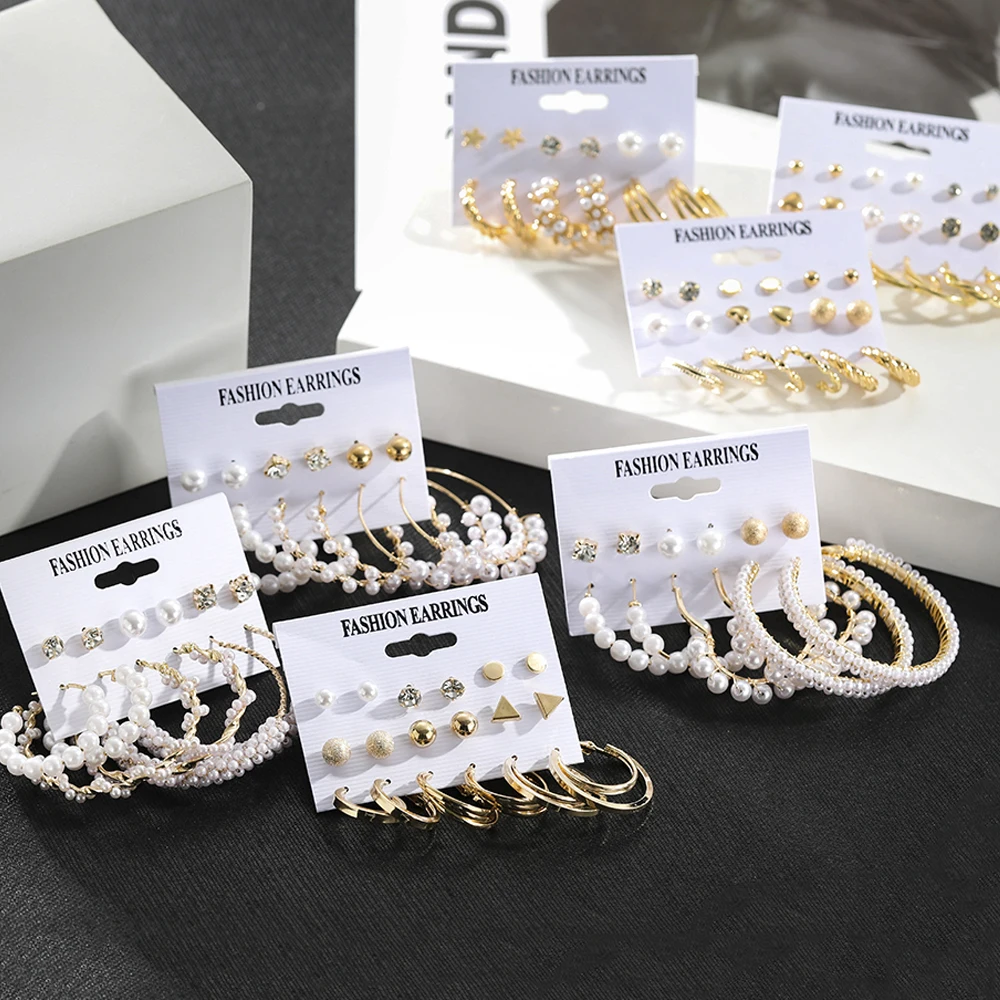 

Модные золотые серьги-подвески DAXI, набор женских жемчужных сережек, серьги в стиле «оверсайз», женские модные украшения 2022