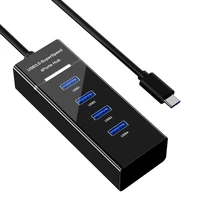 type c hub usb 3 0 splitter 10gbps 4 ports super speed high quality computer peripherals black for pc laptop