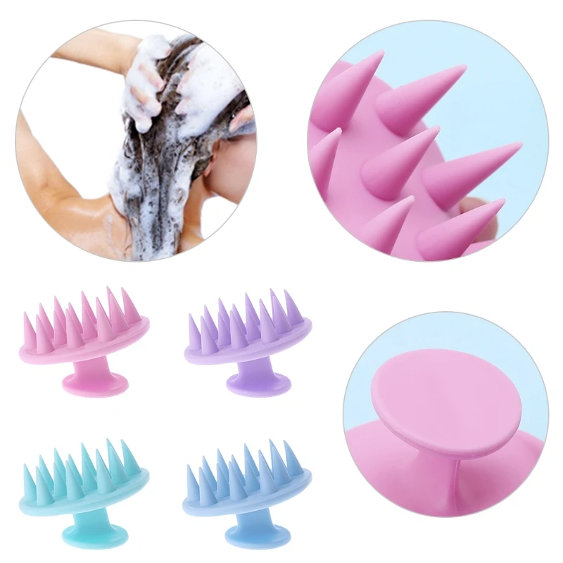 

Silicone Shampoo Scalp Shower Hair Massage Massager Body Washing Brush Comb