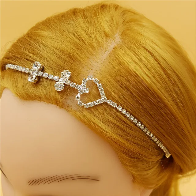 Женские Стразы повязка на голову Свадебные вечерние аксессуары для волос