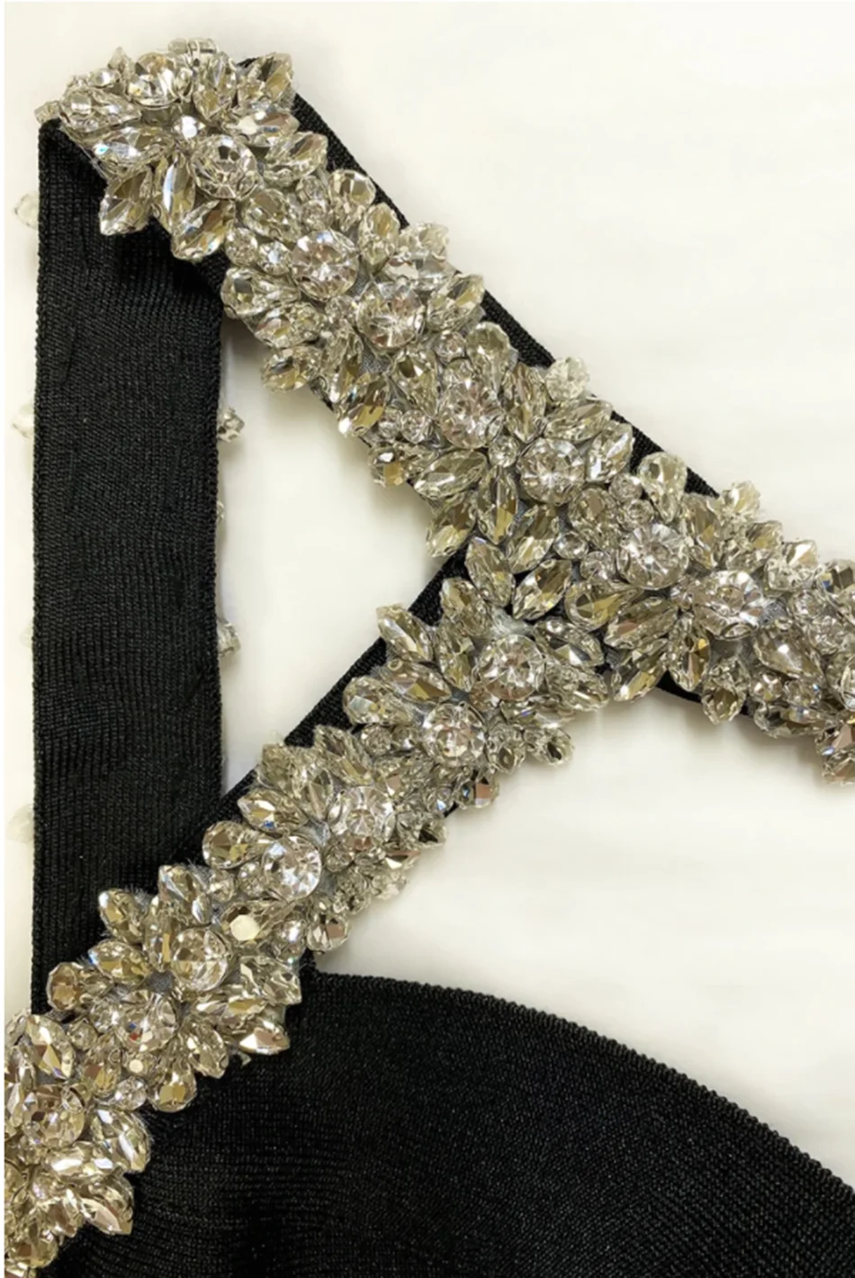 

High-Quality New Women'S Sexy One-Shoulder Strapless Backless Hollow Diamond-Studded Tight Bandage Dress Fashion Party Dress