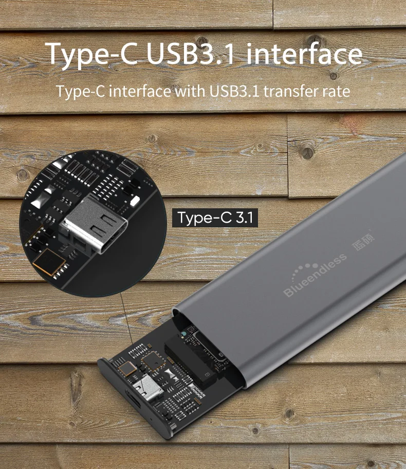 Blueendless M2 SSD чехол NVME корпус M.2 к USB Type C 3 1 адаптер для PCIE NGFF SATA M/B Key Caddy | Компьютеры и