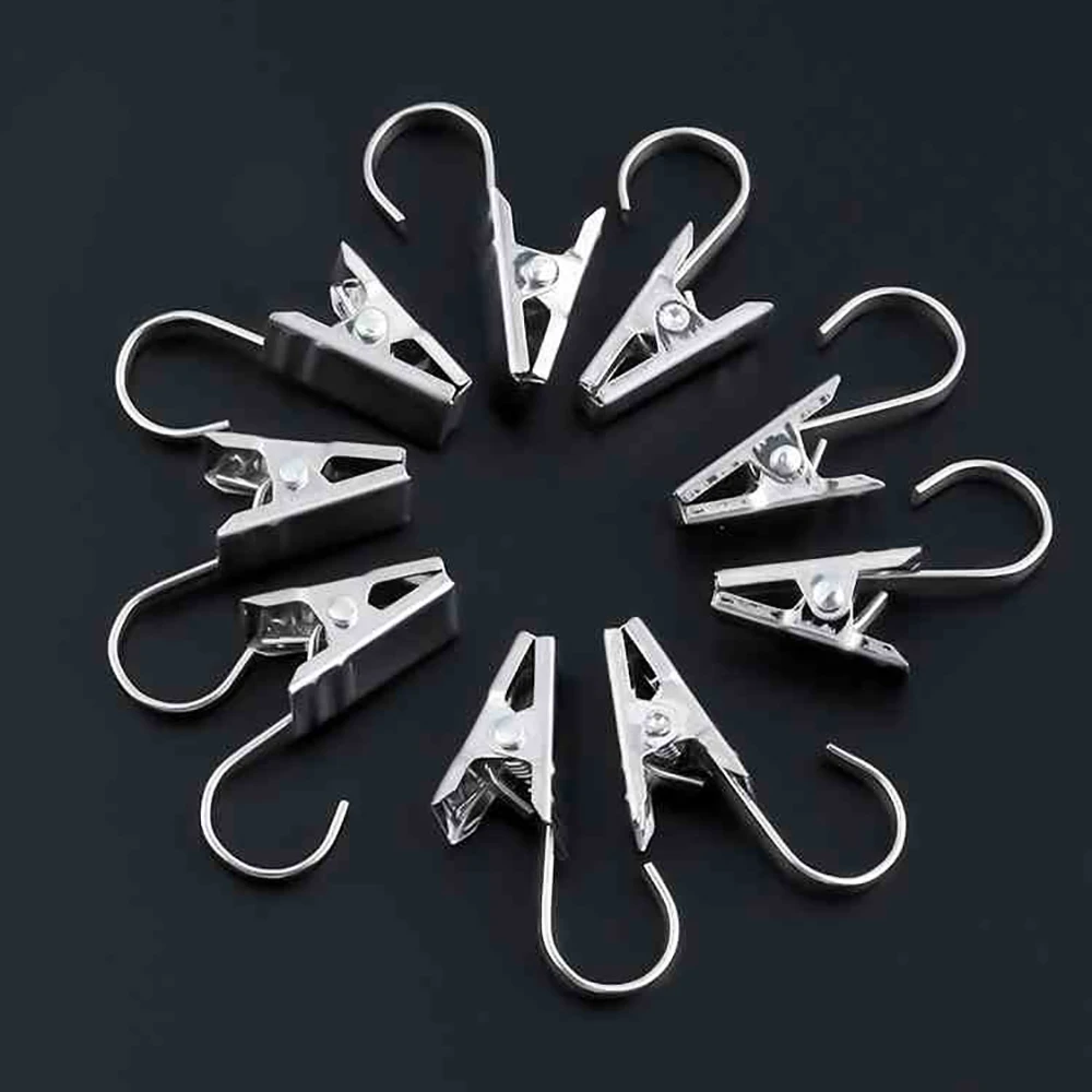 20 шт./компл. из нержавеющей стали занавеска для окна и душа зажим не кольцо