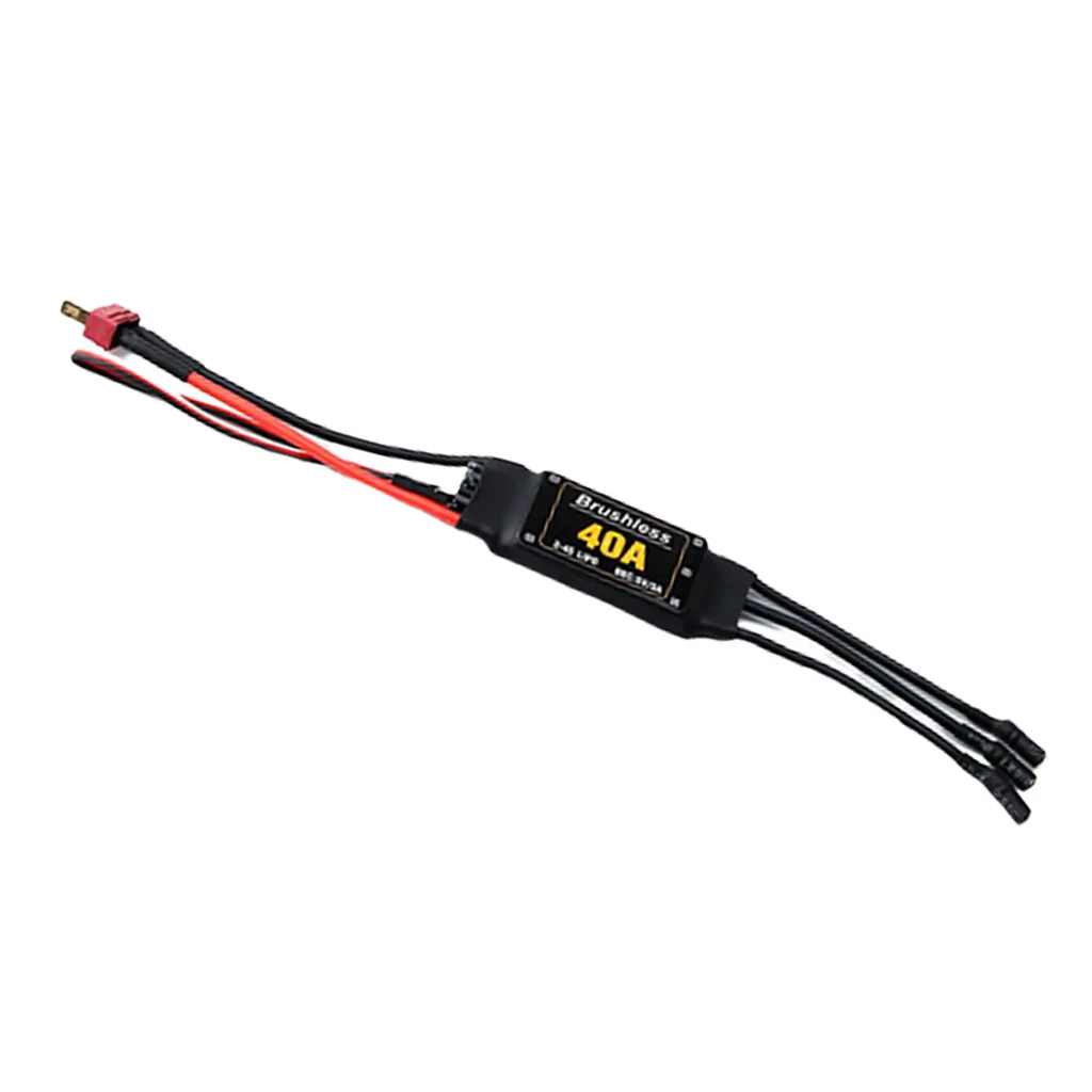 40A Скорость контроллер бесщеточный ESC с Т образный разъем и 3 5 мм банан разъемы