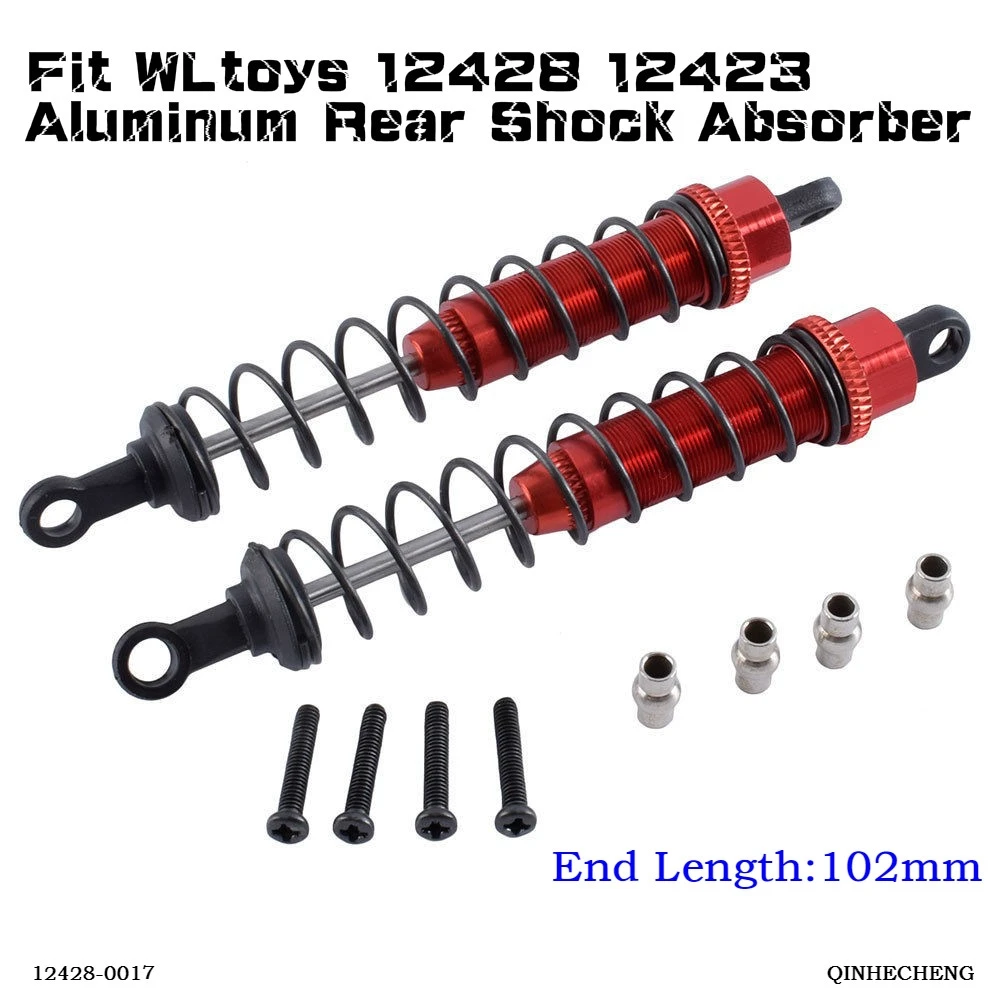 RC 0017 Алюминиевый задний амортизатор 102 мм подходит для WLtoys 1/12 12428 12423|Детали и