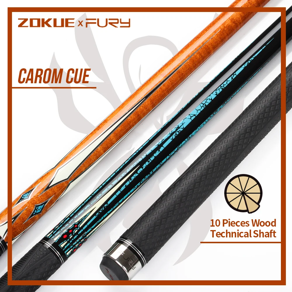 Fury ZOKUE Carom Cues 3 Cushion Professional 11 8 мм PU Grip Unique 10 в 1 технические валы быстроразъемный
