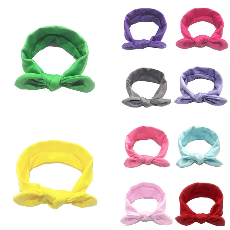 Детская повязка на голову с кроличьими ушами эластичная чалма Детские резинки