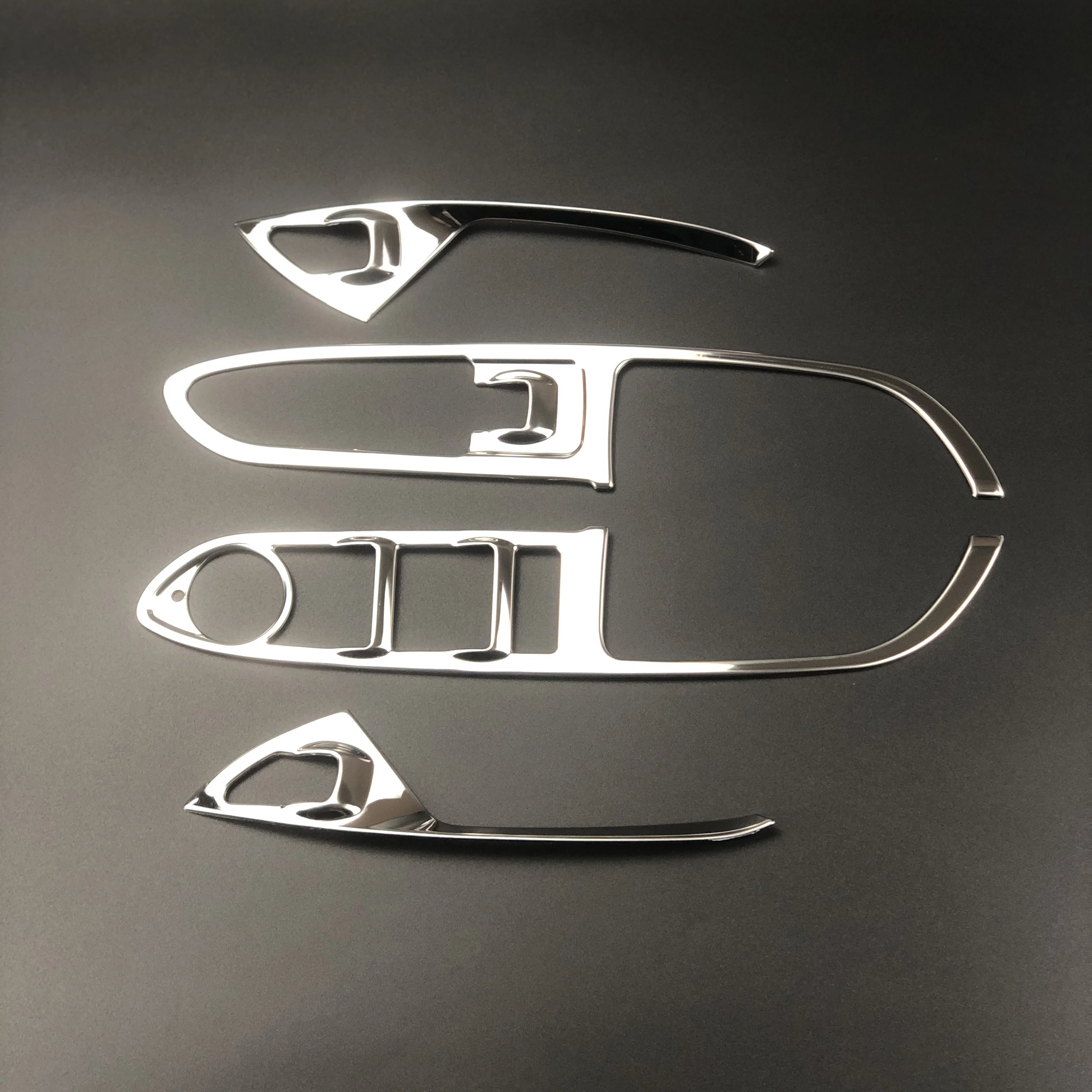 Автомобильный Стайлинг из нержавеющей стальная Внутренняя дверь окно пульт