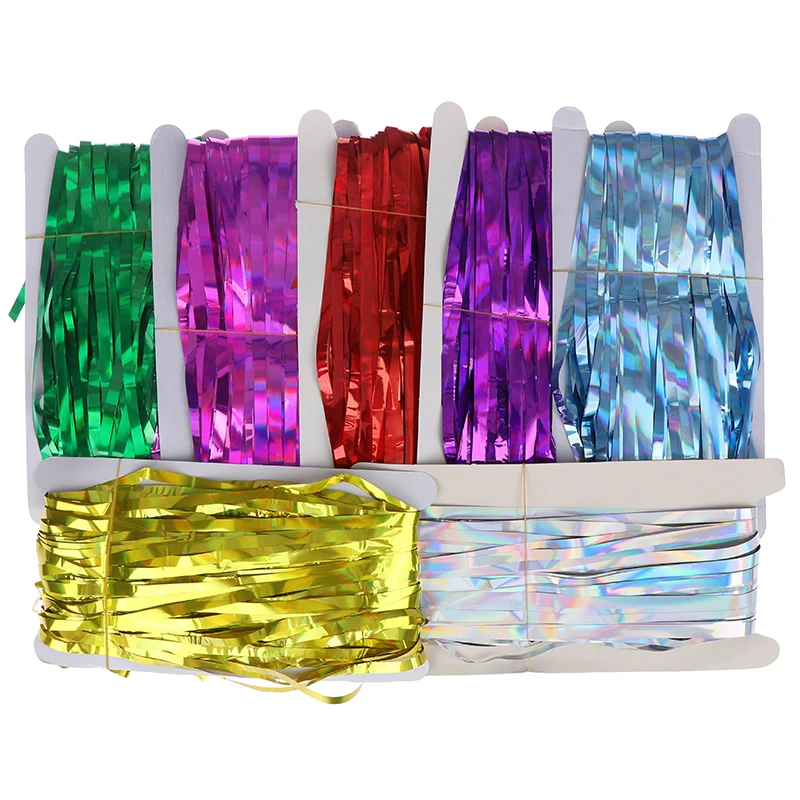 1*2 м цвета: золотистый серебристый металлик Блестки из фольги бахрома шторка на