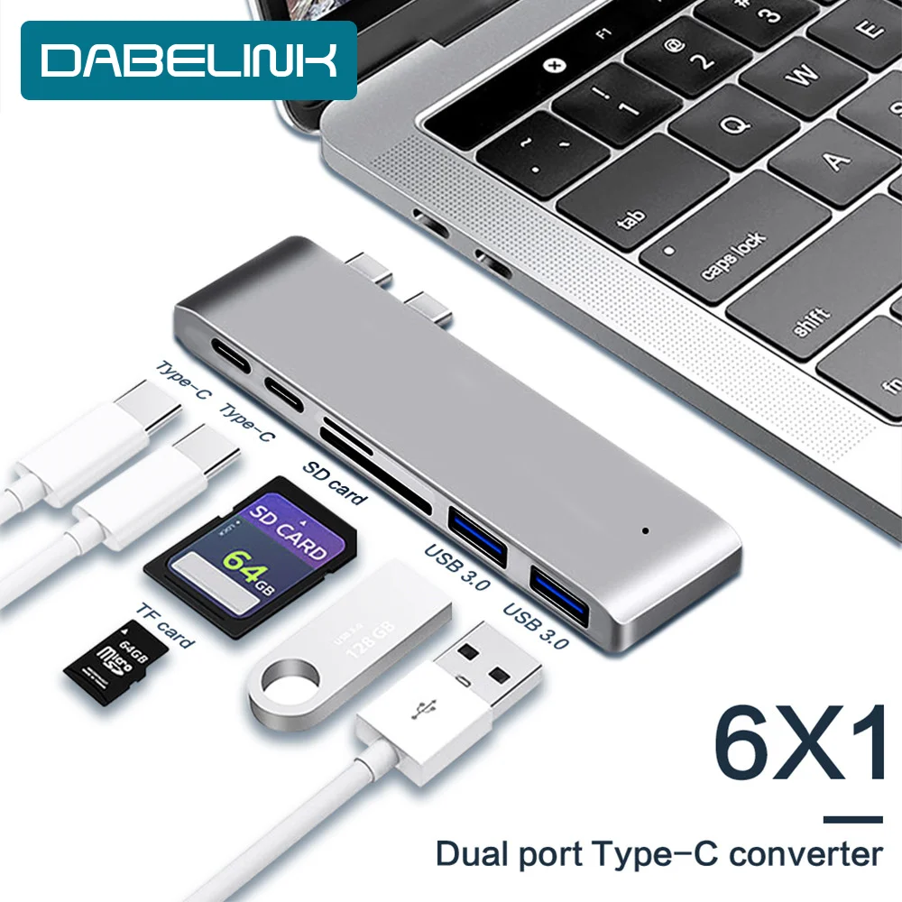 Тип USB C док станция до 3 0 Thunderbolt PD 100W для macbook pro 2018 2017 аксессуары 1 Порты и разъёмы Type