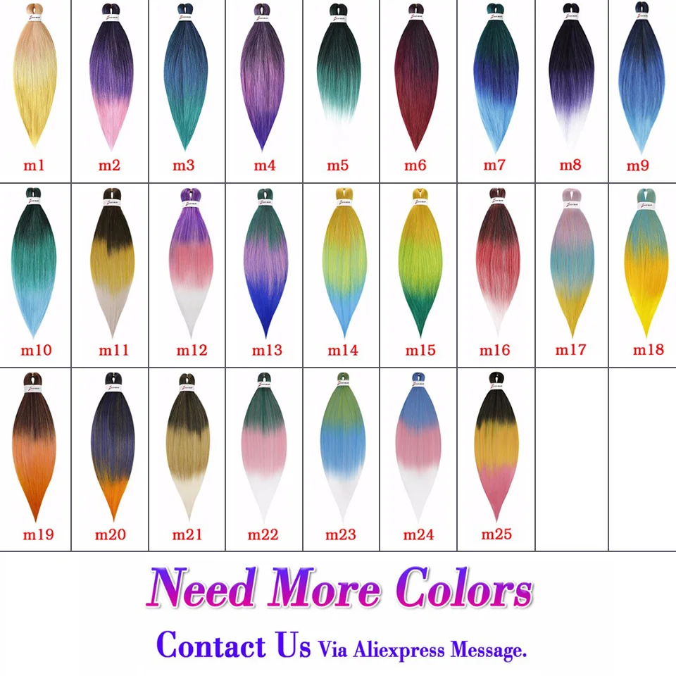 26 дюймов Омбре легкая оплетка горячая вода плетение волос предварительно